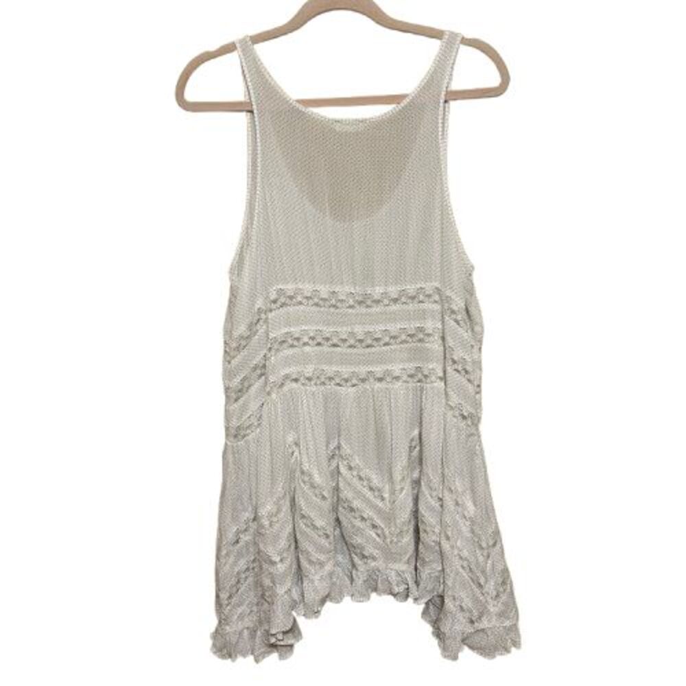 Intimately Free People Voile Trapeze Slip Dress Womens Medium White Polka Dot - Picture 4 of 9